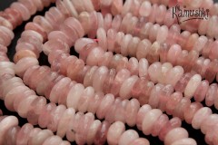 Розовый кварц мадагаскарский, диск, набор 10 см