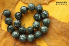 Серафинит, шар гладкий 10,5 мм, 3 шт