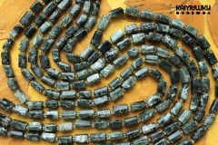 Серафинит, цилиндр произвольной огранки 7х11 мм, набор 7 бусин Серафинит, цилиндр произвольной огранки 7х11 мм, набор 7 бусин