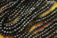 Серафинит, шар граненый 3 мм, набор 9,5 см                                       