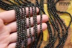 Серафинит, шар граненый 3 мм, набор 9,5 см                                       