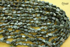 Серафинит, галтовка 8-9 мм, набор 9,5 см