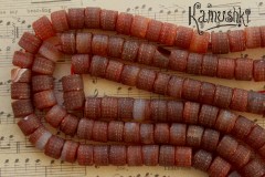 Сердолик, рондель-шайба, набор 10 бусин