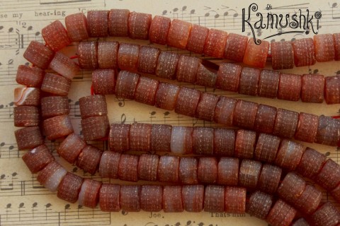 Сердолик, рондель-шайба, набор 10 бусин
