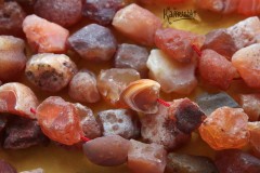Сердолик, куски необработанные, набор 9 см