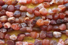 Сердолик, куски необработанные, набор 9 см