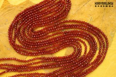 Сердолик, шар граненый 4 мм, набор 9,5 см