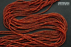Сердолик, шар граненый 2 мм, набор 9 см