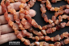Сердолик, кусочки необработанные, набор 9 см