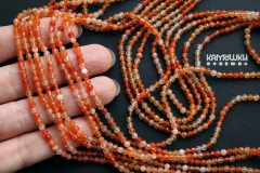 Сердолик, микс, шар граненый 3 мм, набор 9,5 см Сердолик, микс, шар граненый 3 мм, набор 9,5 см