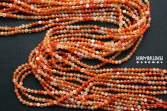 Сердолик, микс, шар граненый 3 мм, набор 9,5 см Сердолик, микс, шар граненый 3 мм, набор 9,5 см