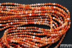 Сердолик, микс, шар граненый 3 мм, набор 9,5 см Сердолик, микс, шар граненый 3 мм, набор 9,5 см