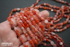 Сердолик, галтовка 7-9 мм, набор 9 см Сердолик, галтовка 7-9 мм, набор 9 см