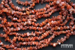 Сердолик насыщенный, крошка, набор 9,5 см