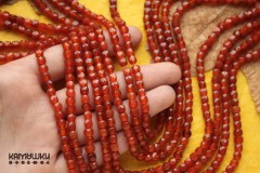 Сердолик, кубик граненый 4 мм, набор 9 см