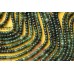Серпентин (антигорит), рондель граненый 4х5,5 мм, набор 9,5 см