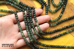 Серпентин (антигорит), рондель граненый 4х5,5 мм, набор 9,5 см