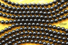 Шпинель черная, шар гладкий 6,5 мм, набор 15 бусин Шпинель черная, шар гладкий 6,5 мм, набор 15 бусин