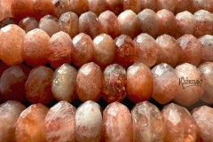 "Солнечный камень", граненый рондель, 4х6 мм, 12 бусин "Солнечный камень", граненый рондель, 4х6 мм, 12 бусин
