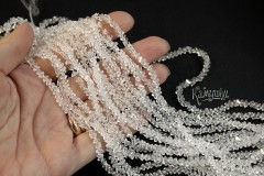 Стекло, цвет "Прозрачный", кристаллы, нить 33 см