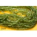 Стекло, цвет "Зеленый", кристаллы, нить 38 см
