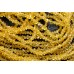 Стекло, цвет "Желтый", кристаллы, нить 38 см