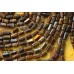 Тигровый глаз, цилиндры 7х12 мм, набор 6 бусин