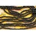 Турмалин черный (шерл), шар граненый 6 мм (крупная грань), набор 17 бусин