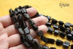 Турмалин черный (шерл), куски необработанные №7, набор 10 см