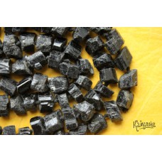 Турмалин черный (шерл), куски необработанные №8, набор 10 см