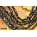 Турмалин черный (шерл), куски необработанные 7-12 мм, набор 10 см