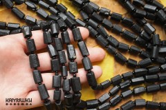 Турмалин черный (шерл), цилиндры 6х10 мм, набор 9 см