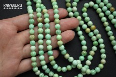 Варисцит чистый, шар гладкий 6мм, набор 15 бусин Варисцит чистый, шар гладкий 6мм, набор 15 бусин