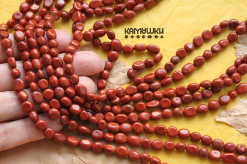 Яшма "красная", галтовка круглая, набор 9,5 см Яшма "красная", галтовка круглая, набор 9,5 см