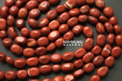 Яшма "красная", галтовка средняя, набор 5 бусин Яшма "красная", галтовка средняя, набор 5 бусин