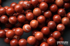 Яшма красная, однотонная, шар гладкий 12,5 мм, набор 7 бусин