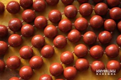 Яшма "красная", шар гладкий 16 мм, набор 5 бусин