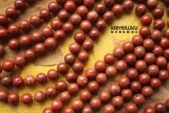 Яшма "красная", шар гладкий 10,5 мм, набор 9 бусин