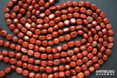 Яшма "красная", галтовка мелкая 8-12 мм , набор 9 см