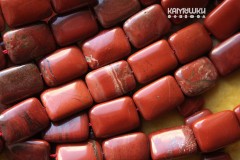 Яшма "красная", плоский прямоугольник, 13х18 мм, набор 5 бусин