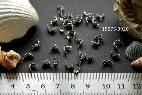 Каллоты серебристые, сталь №1507S-0920, 3х6 мм, 10 шт