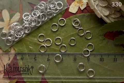 Колечко-соединительное 6 мм №330, 10 шт Колечко-соединительное 6 мм №330, 10 шт