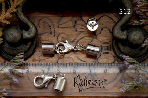 Застежка с концевиками для шнура № 512 диаметр 8 мм