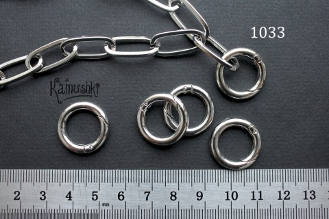 Застежка-карабин "кольцо 20 мм" №1033, 1 шт Застежка-карабин "кольцо 20 мм" №1033, 1 шт