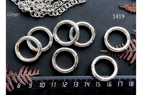 Застежка-карабин "кольцо 25 мм" №1419-0920, 1 шт