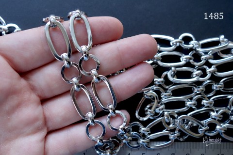 Цепь фигурная "овал-круг", №1485, отрезок 21 см