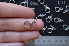 Застежка-тоггл "круг гладкий" 9 мм, №1499, 1 шт