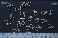 Застежка-тоггл "круг гладкий" 9 мм, №1499, 1 шт