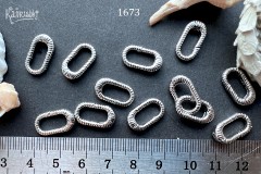 Застежка-карабин "овал" №1673-0920, 16 мм, 1 шт.