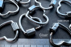 Замок крупный винтовой "сердце" 20 мм №1680-0920, 1 шт Замок крупный винтовой "сердце" 20 мм №1680-0920, 1 шт